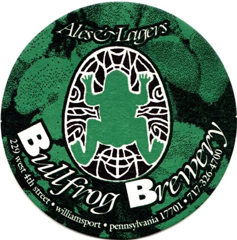 williamsport pa-usa bullfrog rund 1a (205-o ales & lagers-schwarzgrn)